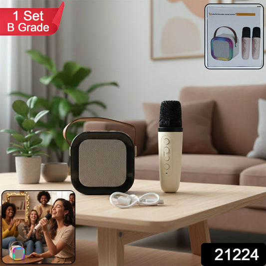 B Grade Portable Karaoke Speaker (1 Set)