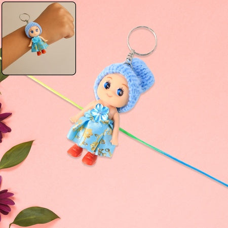 Multifunction Doll Rakhi For Kids  Cute Soft Toy Rakhi With Keychain Use  Decorative Fancy Rakhi Cum Keyring For Boys  Girls